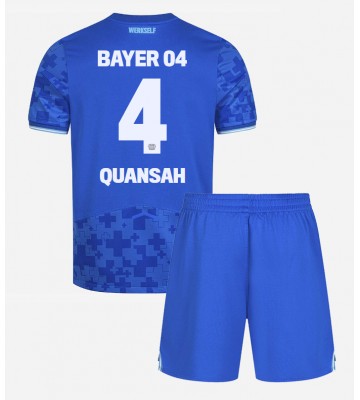 Bayer Leverkusen Jarell Quansah #4 Tredjetrøje Børn 2025-26 Kortærmet (+ Korte bukser)